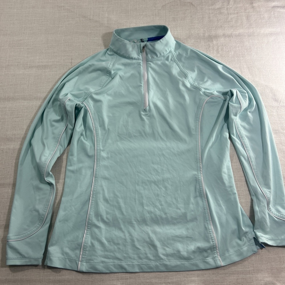Peter Millar Shirt S Mint Sun Comfort Gorpcore Base Layer Performance Athletic - Picture 2 of 7